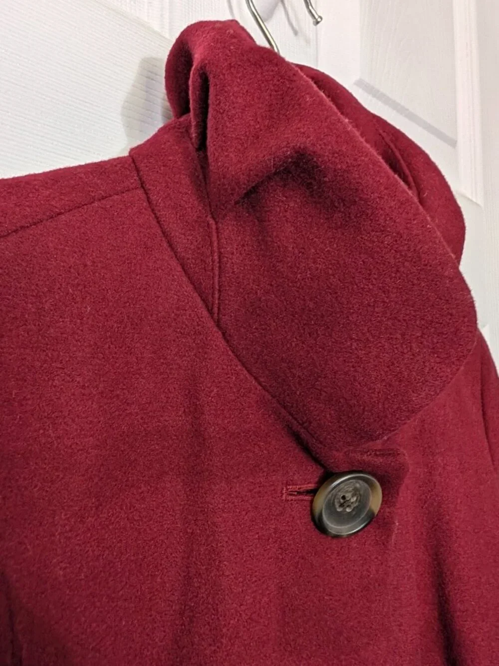 Size 00 J Crew 60% Wool Uptown Coat Burgundy